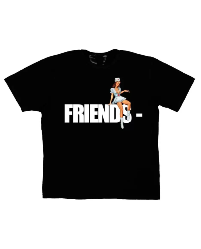 Friends Pin Up T-Shirt in timeless black, echoing iconic moments from the beloved 90s TV show.