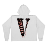 White Keep Enemies Close Hoodie: A stylish statement piece for those who embrace bold fashion choices.