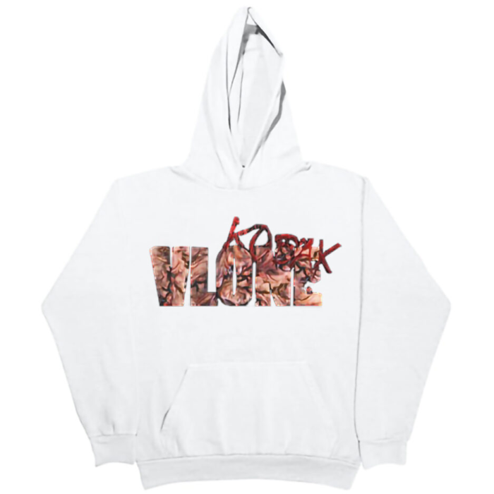 Kodak Black X Vlone VloneKB Hoodie in White - Make a statement with this iconic collaboration in streetwear.