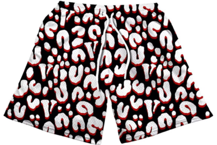 Vlone Rodman Cheetah Shorts in Black: Stand out with these unique and trendy shorts for your urban wardrobe.