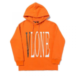 Vlone Classic Staple Orange Hoodie - Make a bold statement with this iconic and vibrant streetwear essential.