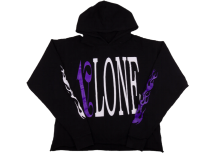 Black Vlone x Palm Angels Purple Logo Hoodie: A fusion of style and attitude, perfect for the urban fashion enthusiast.