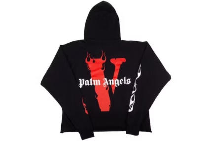 Red and Black Vlone x Palm Angels Hoodie: A striking blend of colors, perfect for those who dare to stand out.