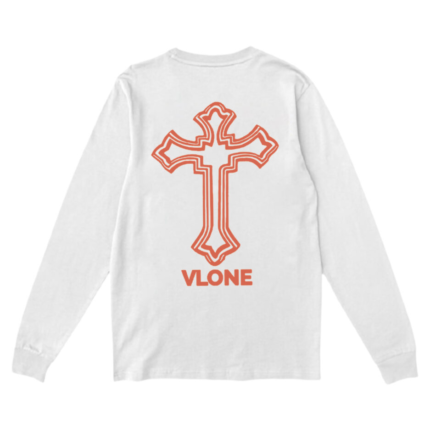 Vlone x Tupac Cross Sweatshirt in White: Pay homage to an icon with this stylish streetwear tribute. Shop now!