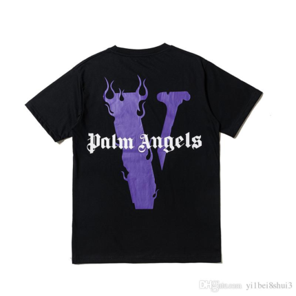 Purple and Black Vlone x Palm Angels T-shirt: A bold blend of colors for the fashion-forward streetwear enthusiast.