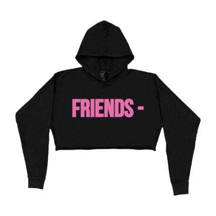 FRIENDS – PINK HOODIE – BLACK (WOMENS)